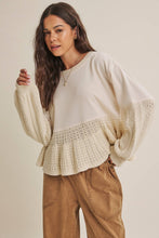 Load image into Gallery viewer, Soft Autumn Mixed Media Sweatshirt
