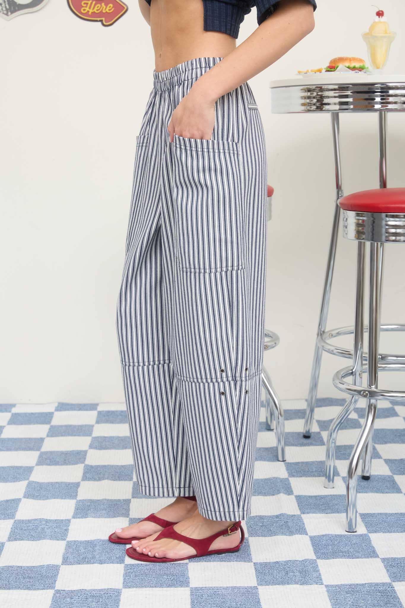 Stay Awhile Striped Wide Leg Pants