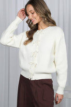 Load image into Gallery viewer, Pretty in Bows Snap Button Cardigan Sweater