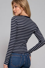 Load image into Gallery viewer, Stripes &amp; Vibes Long Sleeve Striped Knit Top