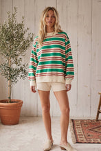 Load image into Gallery viewer, Oversized Terry Striped Sweatshirt