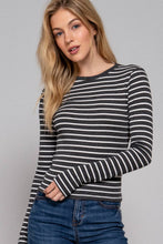 Load image into Gallery viewer, Stripes &amp; Vibes Long Sleeve Striped Knit Top