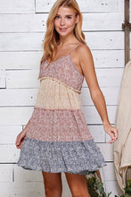 Load image into Gallery viewer, Patch Perfect Tiered Mini Dress