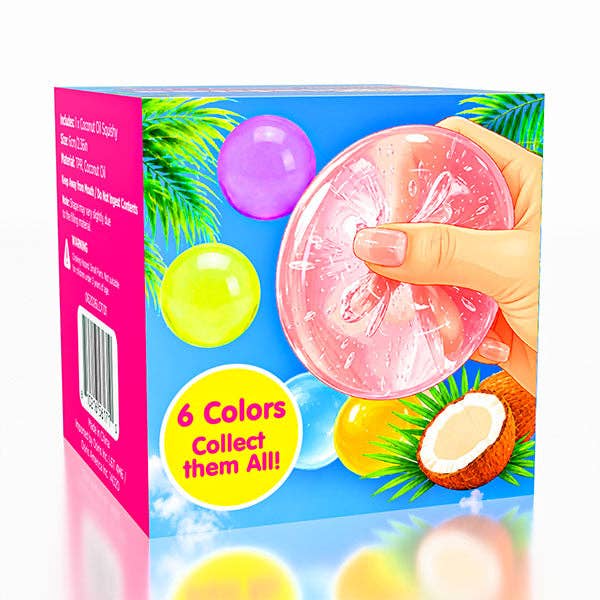 Coconut Oil Squishies Solid Squish Fidget Stress Ball Assorted Colors