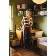 Load image into Gallery viewer, MAPLE STREET MULTI-STRIPE BUTTON-DOWN SWEATER CARDIGAN
