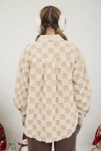 Load image into Gallery viewer, Snuggle Bug Checkered Faux Shearling Button Down Shacket