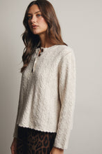 Load image into Gallery viewer, Buttoned Up &amp; Cozy Cable Knit Henley Sweater