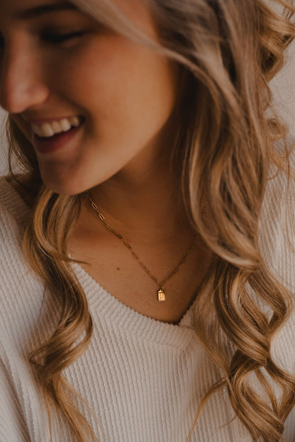 With You Mini Tag Necklace | Christian Jewelry
