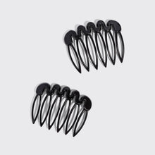 Load image into Gallery viewer, Recycled Plastic French Hair Combs 2pc Set - Black
