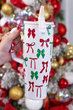 Load image into Gallery viewer, Midnight Bow Christmas Edition Sleek Tumbler