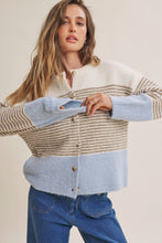 Load image into Gallery viewer, Morning Chai Color-block Sweater Cardigan