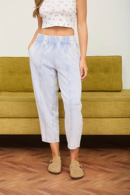 On Cloud Nine Acid Washed  Joggers