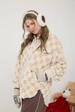 Load image into Gallery viewer, Snuggle Bug Checkered Faux Shearling Button Down Shacket