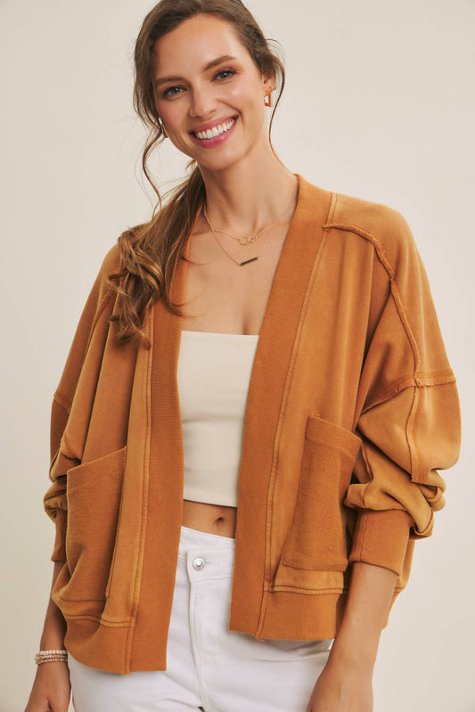 Cozy Favorite Mineral-Washed Cardigan