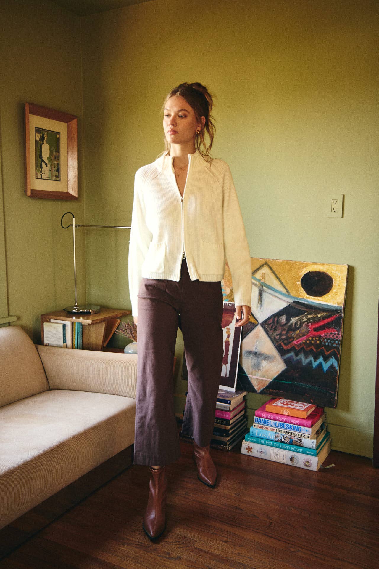 Simple Comfort 2-Way Zip Everyday Sweater Jacket With Pockets