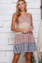 Load image into Gallery viewer, Patch Perfect Tiered Mini Dress