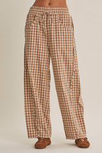 Load image into Gallery viewer, Easy Day Relaxed Gingham Cotton Barrel Leg Pants
