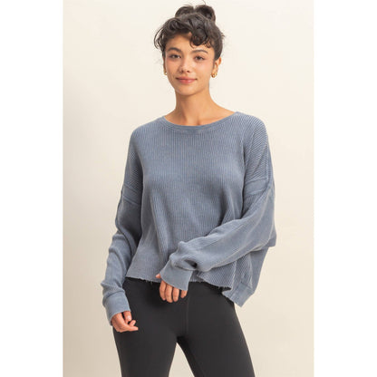 Can’t Crop the Feeling Open Back Knit Top
