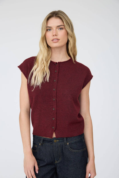 Simple Moments Sleeveless Cardigan