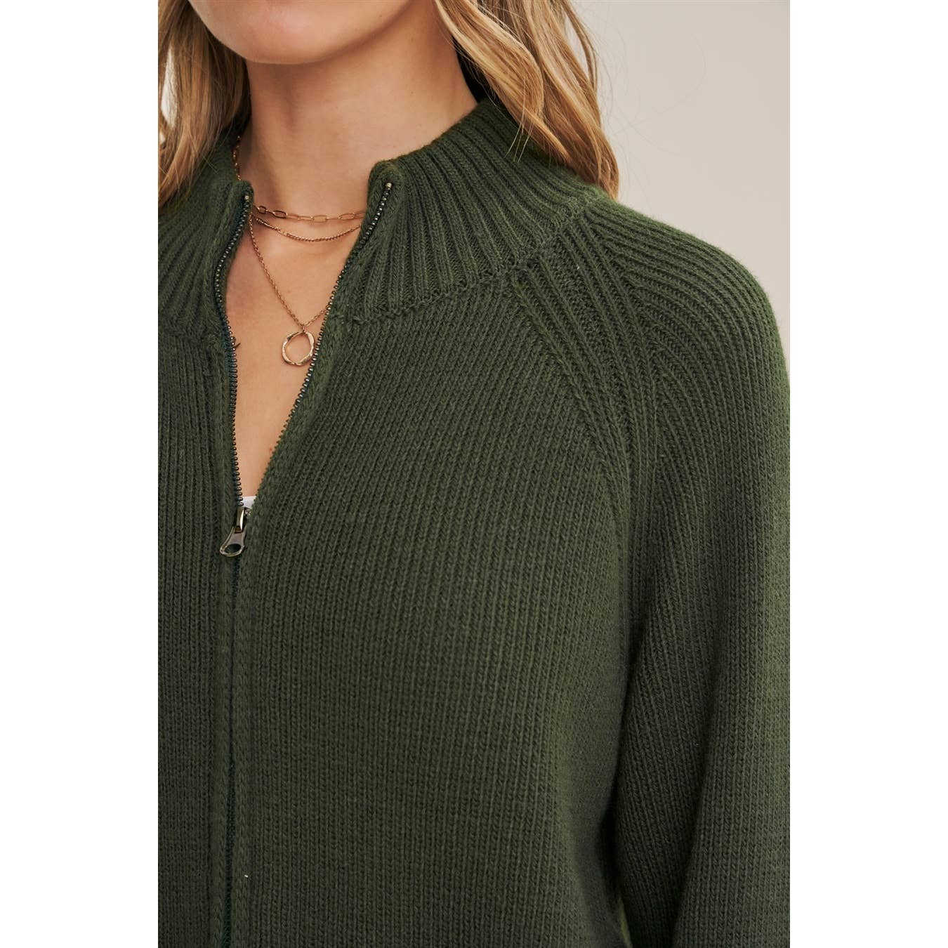 Simple Comfort 2-Way Zip Everyday Sweater Jacket With Pockets