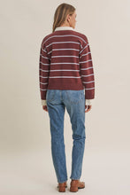 Load image into Gallery viewer, Modern Heritage Stripe Henley Twofer Sweater Top