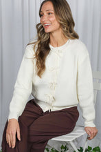Load image into Gallery viewer, Pretty in Bows Snap Button Cardigan Sweater