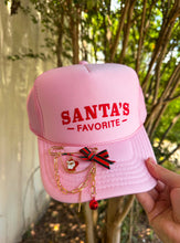 Load image into Gallery viewer, Santa&#39;s Favorite Light Pink Trucker Hat