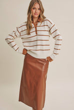 Load image into Gallery viewer, Modern Heritage Stripe Henley Twofer Sweater Top