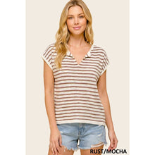 Load image into Gallery viewer, Relaxed Routine Striped Top