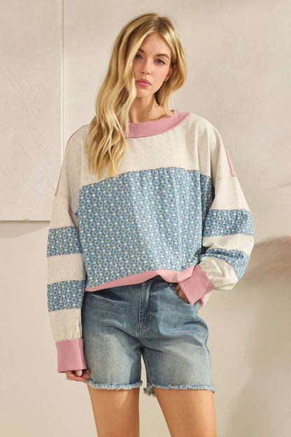 Retro Patchwork Sweatshirt