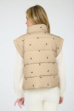 Load image into Gallery viewer, POLKA DOT &amp; BOW PATTERN PUFFER VEST