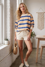 Load image into Gallery viewer, Oversized Terry Striped Sweatshirt