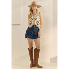 Load image into Gallery viewer, Desert Bloom Crochet Vest