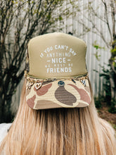 Load image into Gallery viewer, We Must Be Friends Trucker Hat w Chain