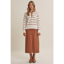 Load image into Gallery viewer, Modern Heritage Stripe Henley Twofer Sweater Top