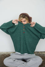 Load image into Gallery viewer, NOVELTY HOLIDAY BUTTON HENLEY PULLOVER SWEATER