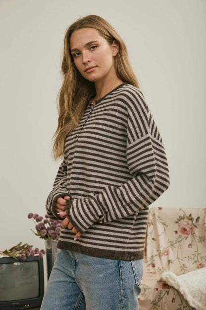 Just My Type Henley Sweater