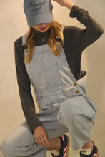 Load image into Gallery viewer, Pinstriped Barrel-Leg Overalls