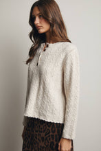 Load image into Gallery viewer, Buttoned Up &amp; Cozy Cable Knit Henley Sweater