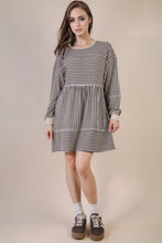 Load image into Gallery viewer, Cider Season Oversized Striped Casual Knit Mini Dress