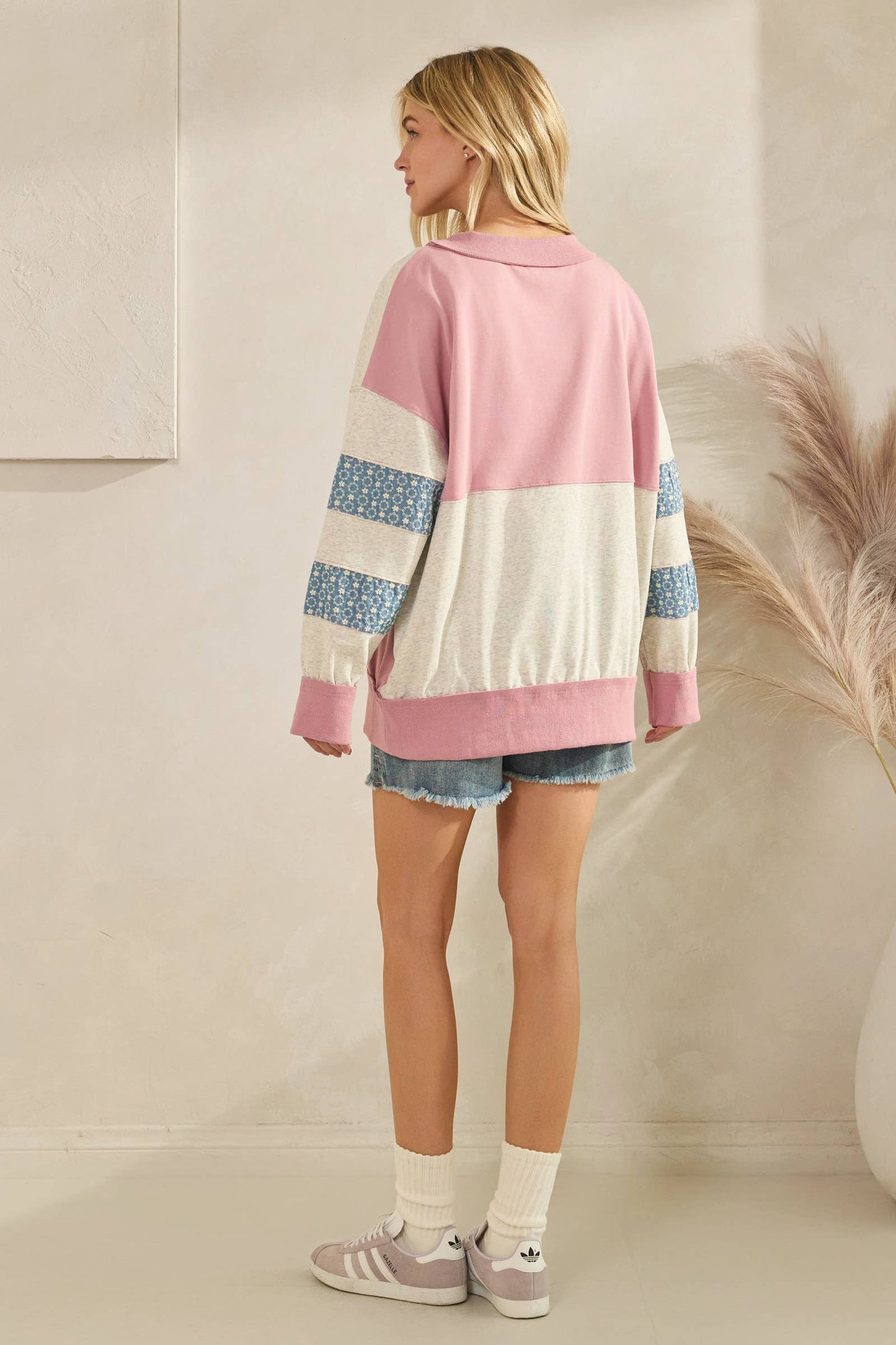 Retro Patchwork Sweatshirt