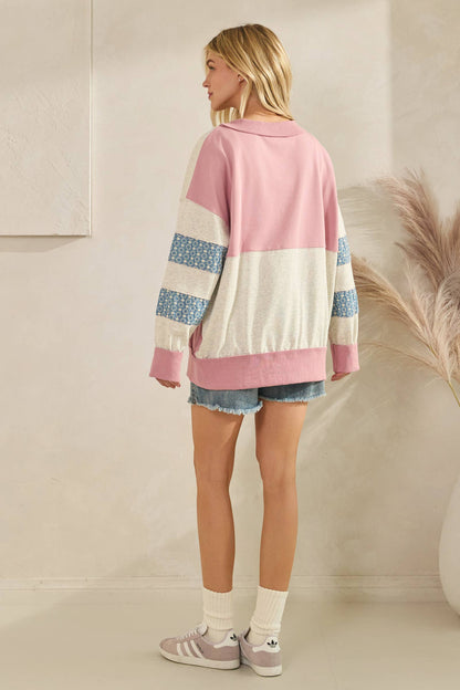 Retro Patchwork Sweatshirt