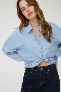 OVERSIZED BUTTON DOWN LONG SLEEVE SHIRT