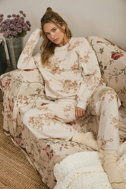 Autumn Daydream Floral Crew Neck Top