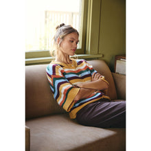 Load image into Gallery viewer, MAPLE STREET MULTI-STRIPE BUTTON-DOWN SWEATER CARDIGAN