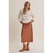 Load image into Gallery viewer, Modern Heritage Stripe Henley Twofer Sweater Top