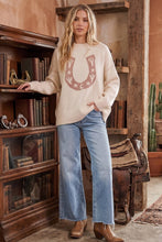 Load image into Gallery viewer, Western Horseshoe Cactus Knit Sweater