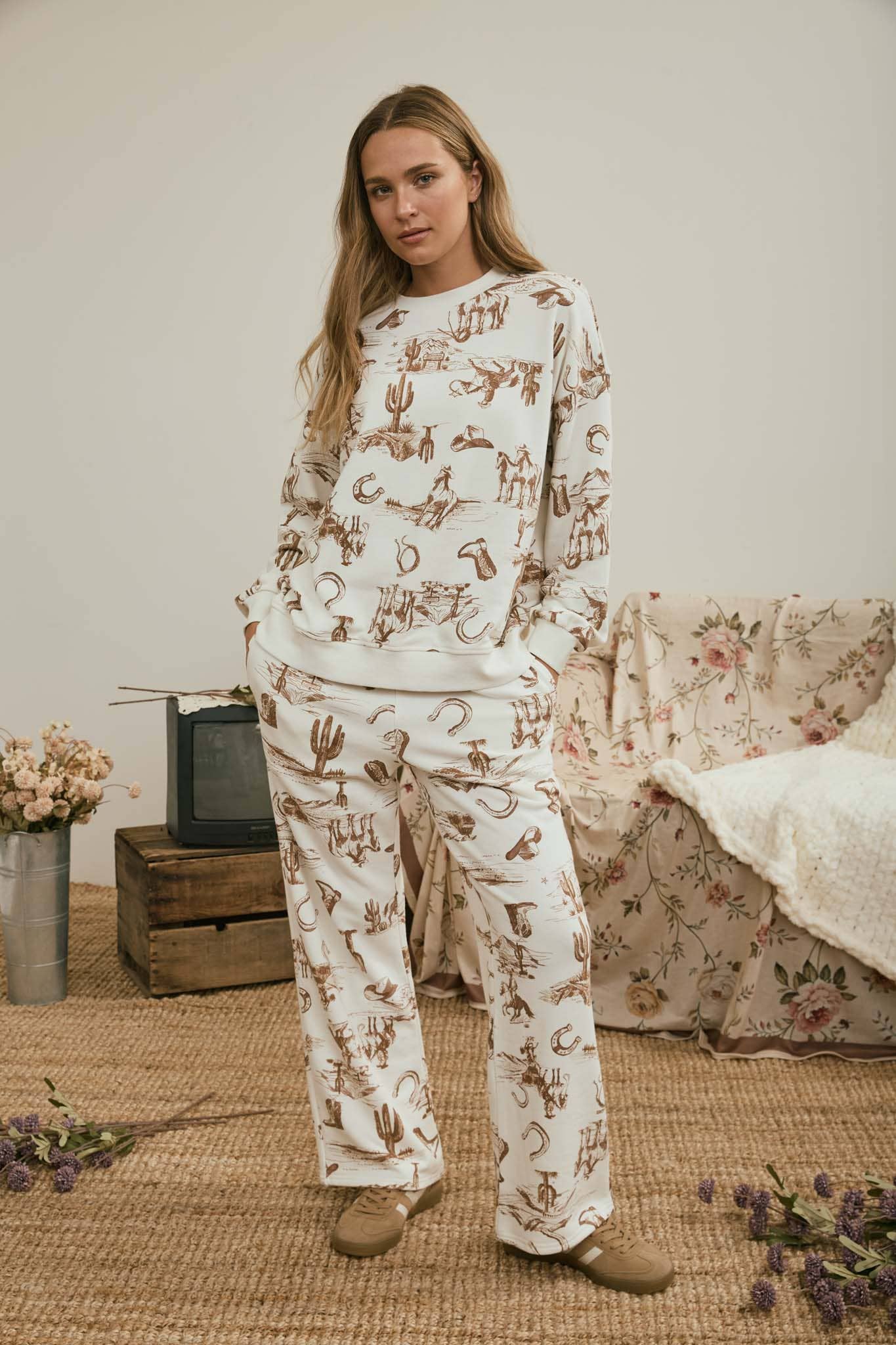Western Print Joggers