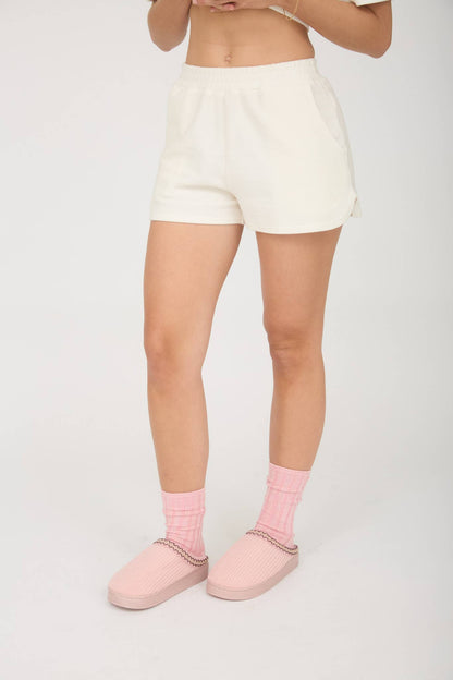 Pretty in Pastel Ribbed Knit Shorts