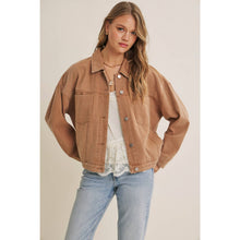 Load image into Gallery viewer, Rustic Road Mineral-Washed Twill Oversized Layering Jacket